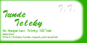 tunde teleky business card